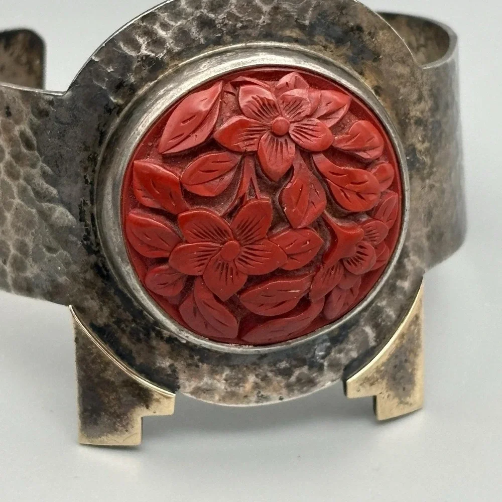 M and J Savitt hammered sterling